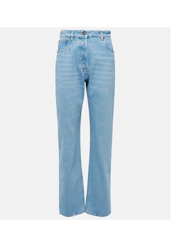 High-Rise Straight Jeans