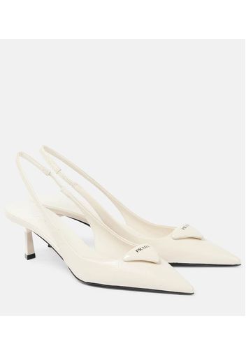 Slingback-Pumps aus Lackleder