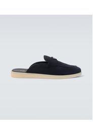 Slippers aus Veloursleder