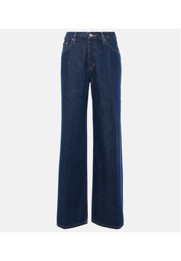 Mid-Rise Wide-Leg Jeans Palazzo