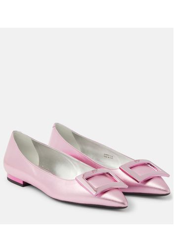 Ballerinas Gommettine aus Metallic-Leder