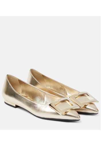 Ballerinas Gommettine aus Metallic-Leder