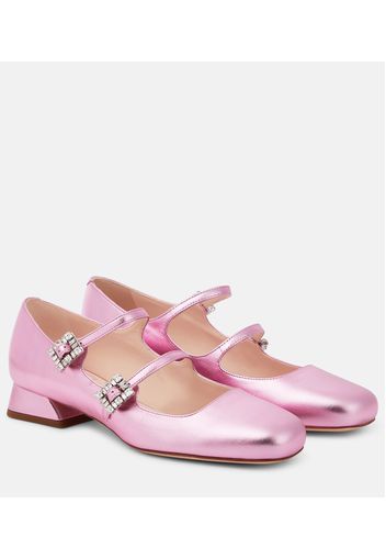 Mary-Jane-Pumps Mini Très Vivier aus Leder