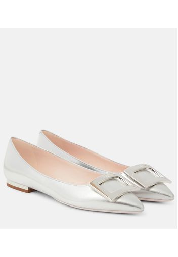 Ballerinas Gommettine aus Metallic-Leder