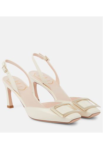 Slingback-Pumps Trompette aus Leder