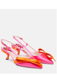 Slingback-Pumps Virgule aus Satin