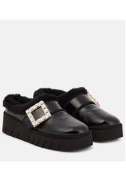 Plateau-Slippers Viv Winter aus Leder