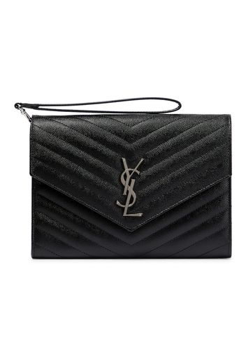 Clutch Monogram aus Leder