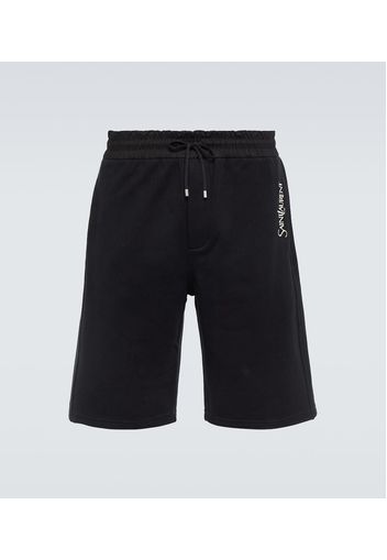 Bestickte Shorts aus Baumwoll-Jersey