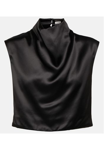 Cropped-Top aus Satin