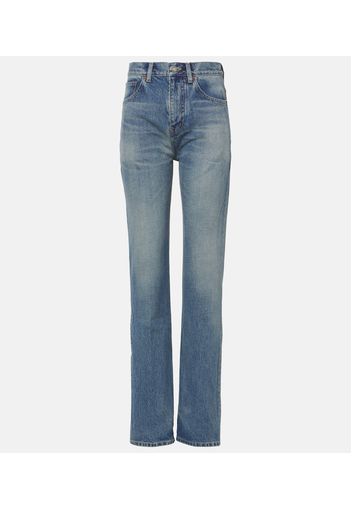 Mid-Rise Straight Jeans