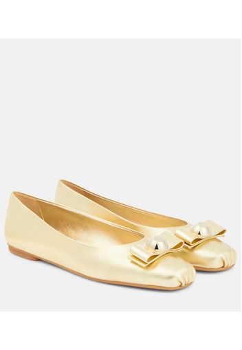 Ballerinas Pina aus Metallic-Leder