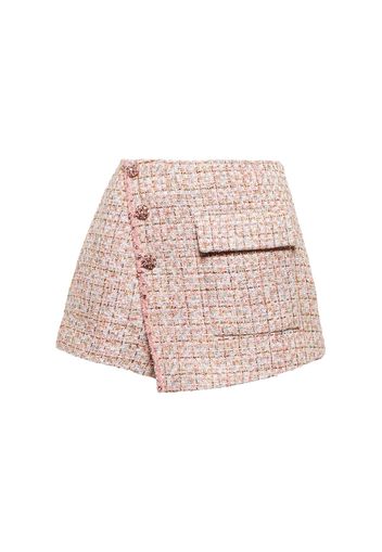 High-Rise Shorts aus Tweed