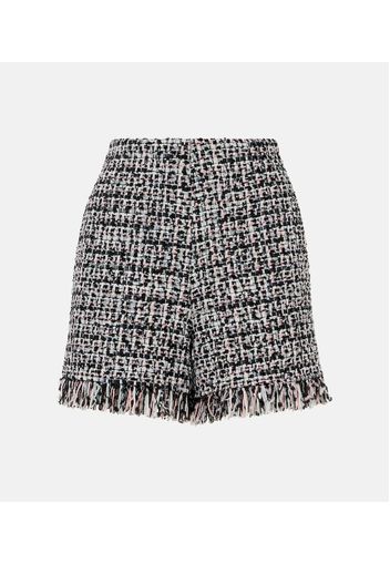 High-Rise Shorts aus Bouclé