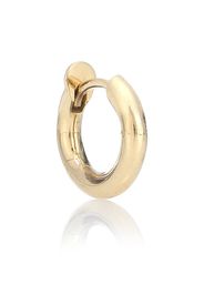 Einzelne Creole Mini Microhoop aus 18kt Gelbgold