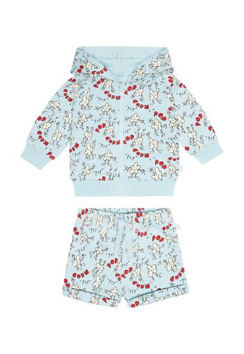 Baby Set aus Kapuzenjacke und Shorts