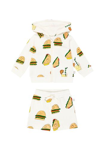 Baby Set aus Kapuzenjacke und Shorts