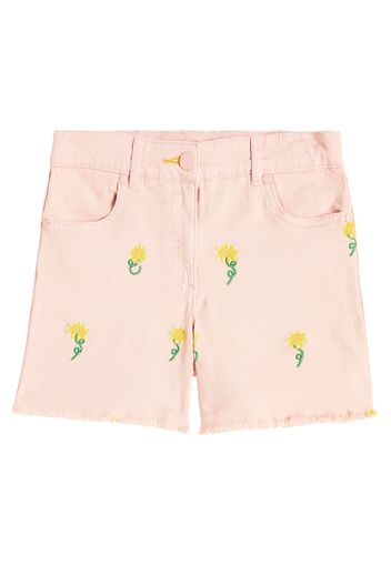 Bestickte Jeansshorts