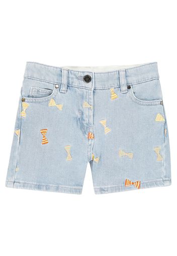 Bestickte Jeansshorts