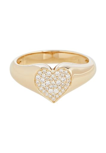 Ring aus 14kt Gelbgold mit Diamanten