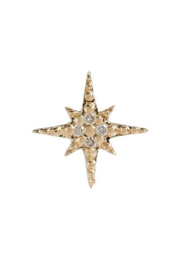 Einzelner Ohrring Starburst aus 14kt Gelbgold mit Diamanten