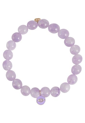 Armband Evil Eye aus 14kt Gelbgold mit Amethysten