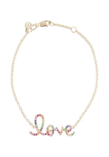 Armband Medium Rainbow Love aus 14kt Gelbgold mit Diamanten