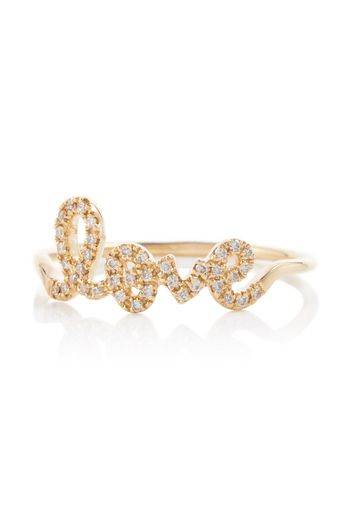 Ring Love aus 14kt Gelbgold mit Diamanten