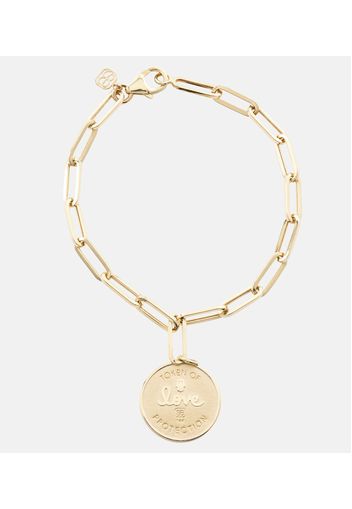 Armband Evil Eye Coin aus 14kt Gelbgold