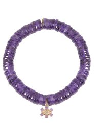 Armband aus Gelbgold und Amethysten mit Diamant