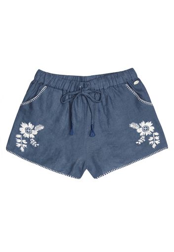 Bestickte Shorts aus Leinen