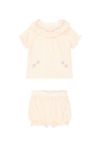 Baby Set aus Top und Shorts aus Seersucker