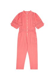 Bestickter Jumpsuit aus Leinen