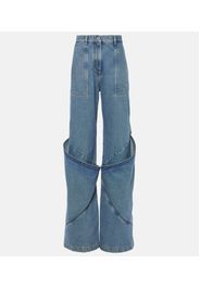 Low-Rise Wide-Leg Cargo-Jeans