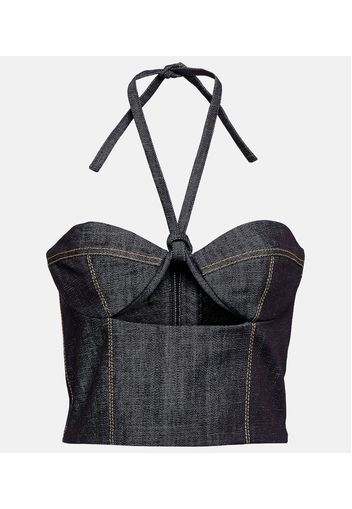 Bustier-Top Aspos aus Denim