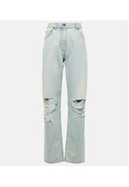 Mid-Rise Distressed Straight Jeans Burty