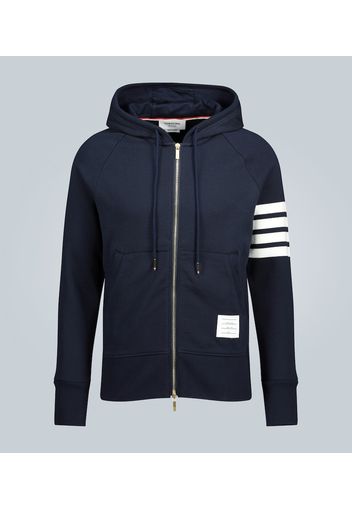 Baumwoll-Hoodie mit Streifendetail