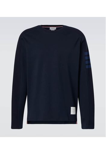 Longsleeve 4-Bar aus Baumwoll-Jersey