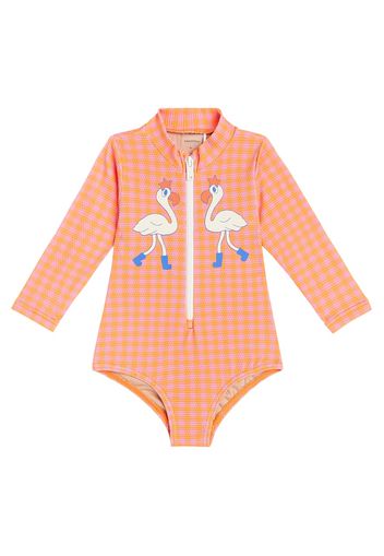 Baby Rashguard-Badeanzug Flamingos