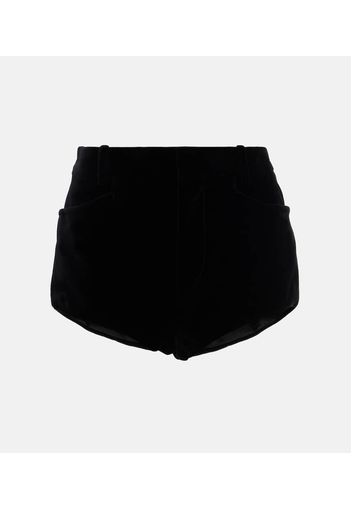 Shorts aus Baumwoll-Samt