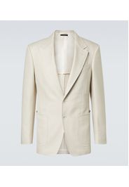 Blazer Shelton aus Wolle, Seide und Leinen