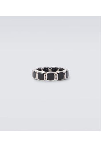 Ring Cushion aus Sterlingsilber mit Onyx