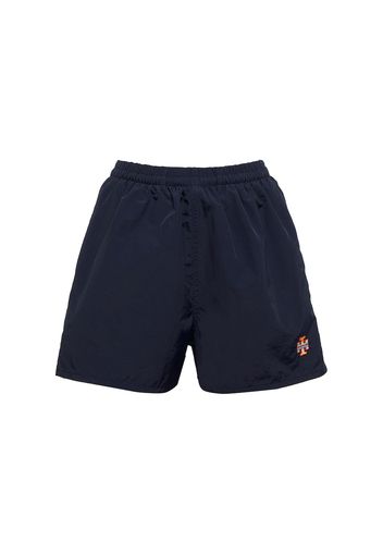 Shorts mit Logo-Stickerei