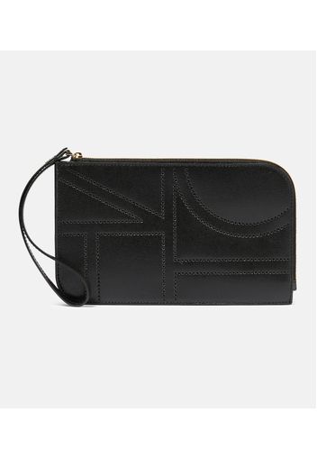 Clutch Monogram aus Leder