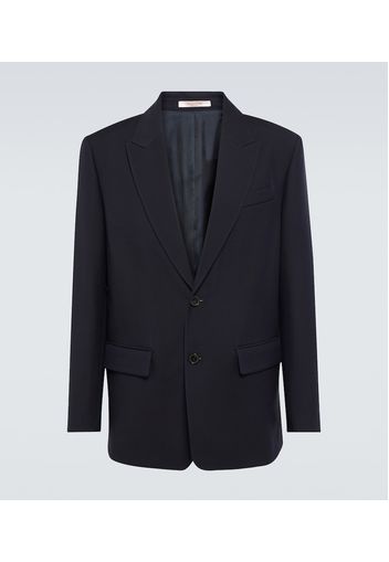 Einreihiger Blazer aus Wolle und Seide