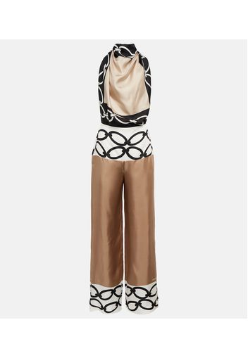 Jumpsuit aus Seiden-Twill