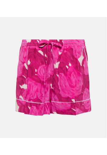 Bedruckte Shorts aus Seide