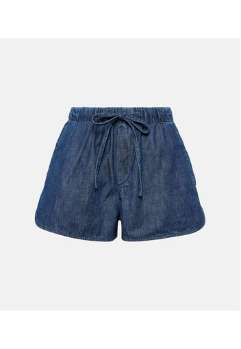 Shorts aus Baumwoll-Chambray