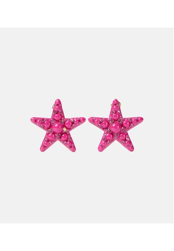 Ohrringe Starfish mit Kristallen