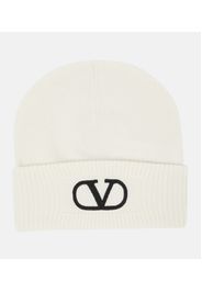 Bestickte Beanie VLogo aus Schurwolle